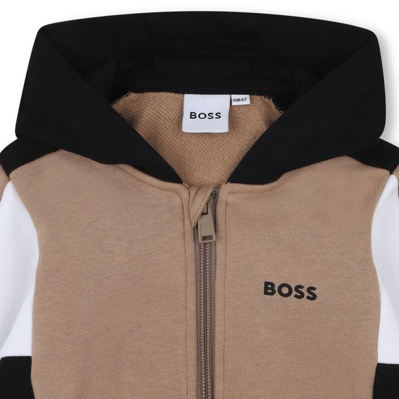 BOSS Baby Boys Beige J52447 Zip Hoody main image