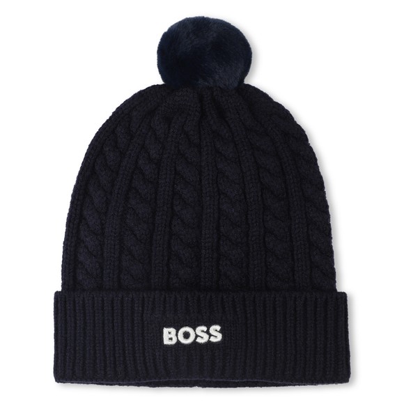 BOSS Baby Boys Blue J52656 Bobble Hat main image