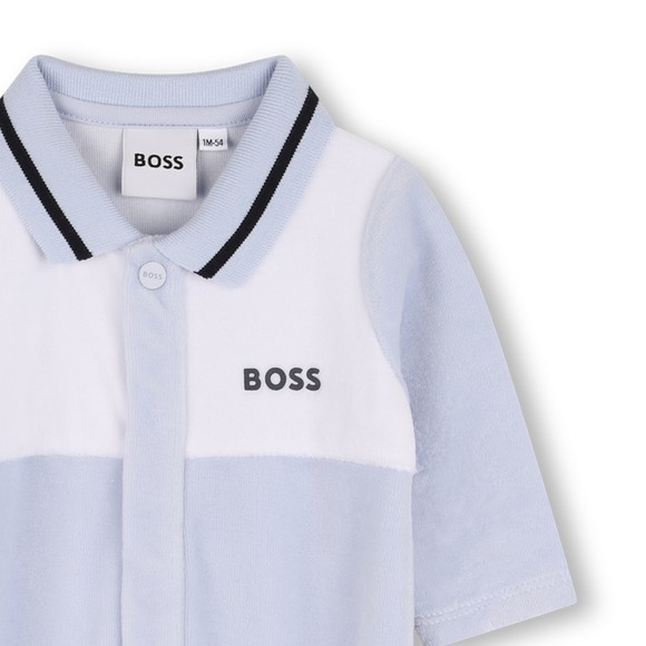BOSS Baby Boys Blue J52522 Velour All In One main image