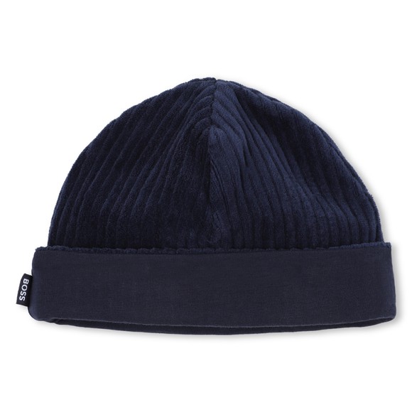 BOSS Baby Boys Blue J52531 Ribbed All In One & Hat main image