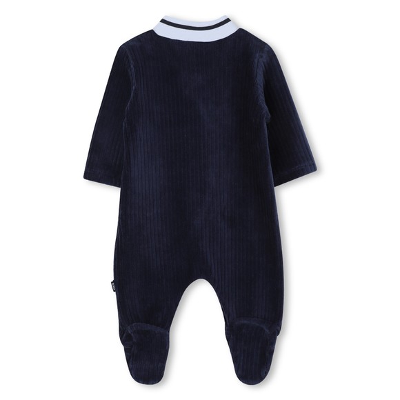 BOSS Baby Boys Blue J52531 Ribbed All In One & Hat main image