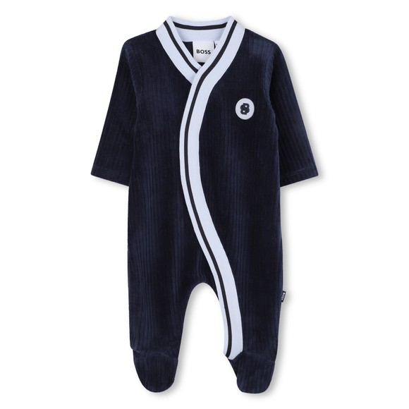 BOSS Baby Boys Blue J52531 Ribbed All In One & Hat main image