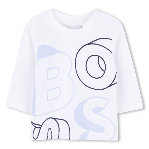 BOSS Boys Blue J52527 Tracksuit & T Shirt Set main image