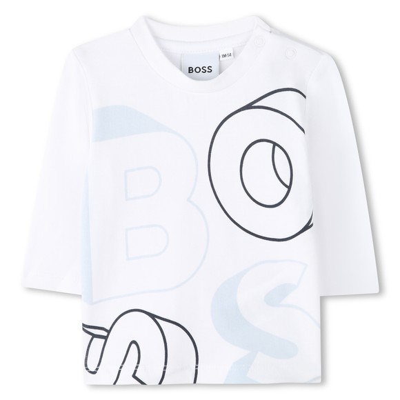 BOSS Boys Blue J52527 Tracksuit & T Shirt Set main image