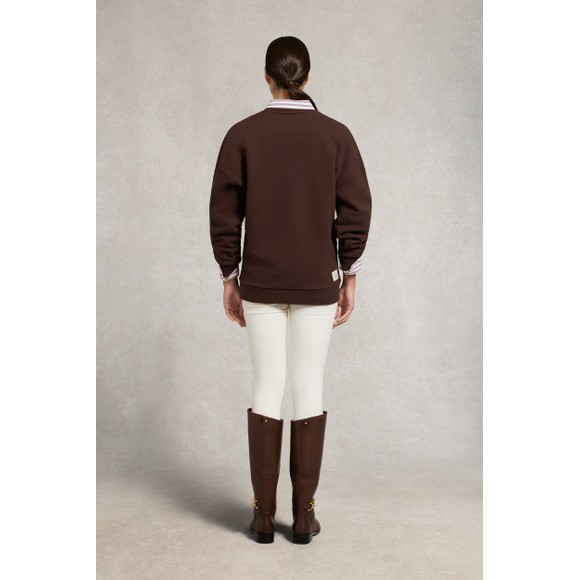 Holland Cooper Womens Brown Relaxed Fit Crew Neck Sweat main image