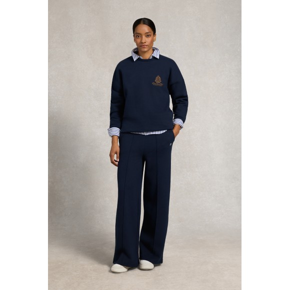 Holland Cooper Womens Blue Relaxed Fit Crew Neck Sweat main image