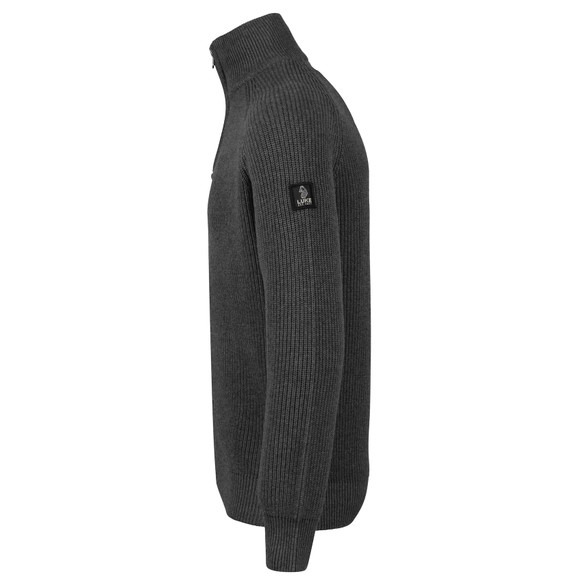 Luke 1977 Mens Grey Watton 1/4 Zip Jumper