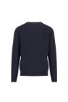 Fynch Hatton Mens Blue V Neck Merino Cashmere Jumper