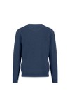 Fynch Hatton Mens Blue V Neck Merino Cashmere Jumper