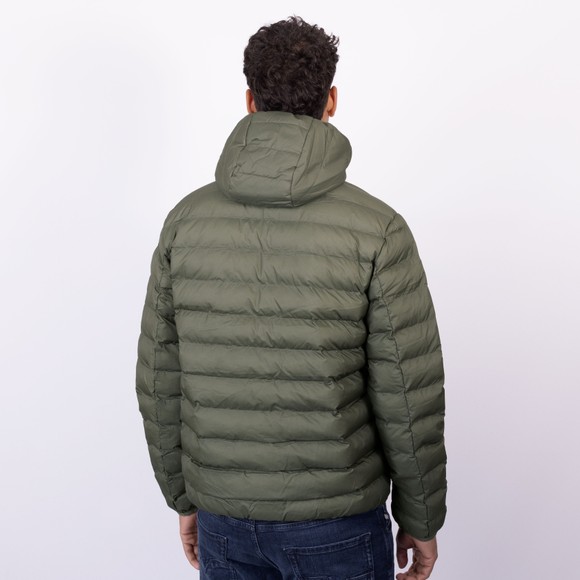 Fred Perry Mens Green Hooded Insulated Jacket main image