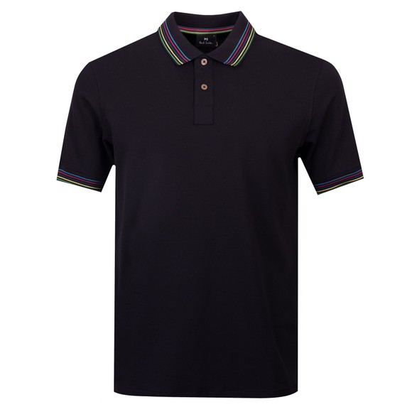 PS Paul Smith Mens Black Stripe Collar Polo main image