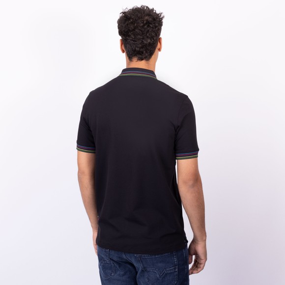 PS Paul Smith Mens Black Stripe Collar Polo main image