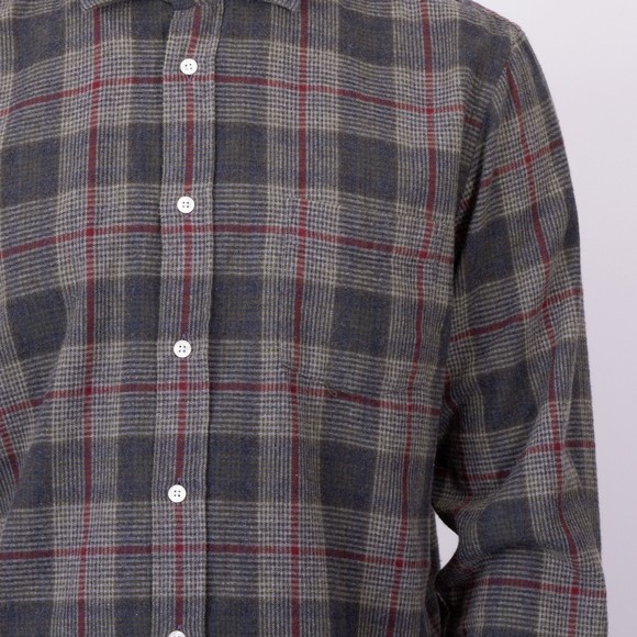 Hartford Mens Green Woven AW25 Paul Shirt main image