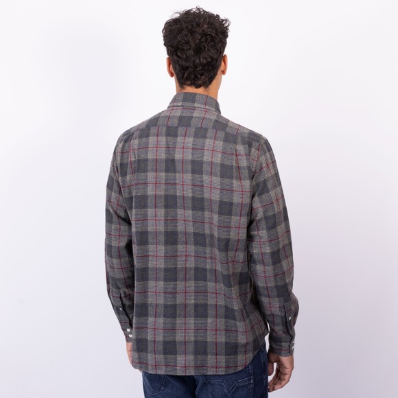 Hartford Mens Green Woven AW25 Paul Shirt main image