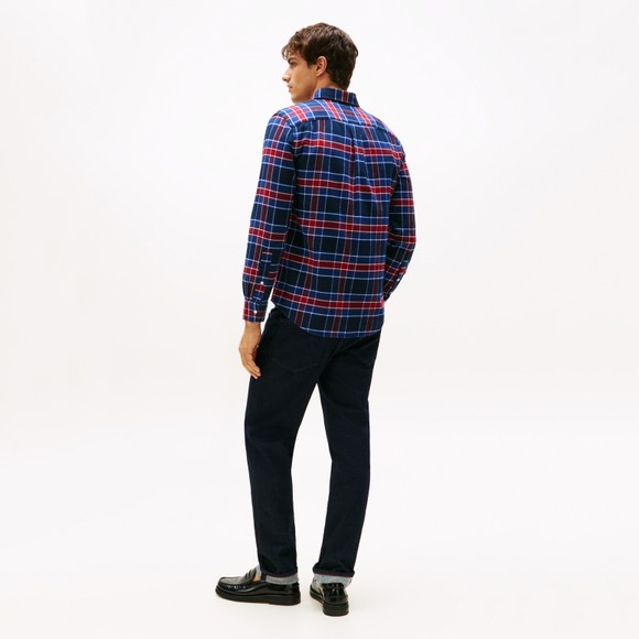 Tommy Hilfiger Mens Blue Hero Flannel Tartan Check Shirt main image