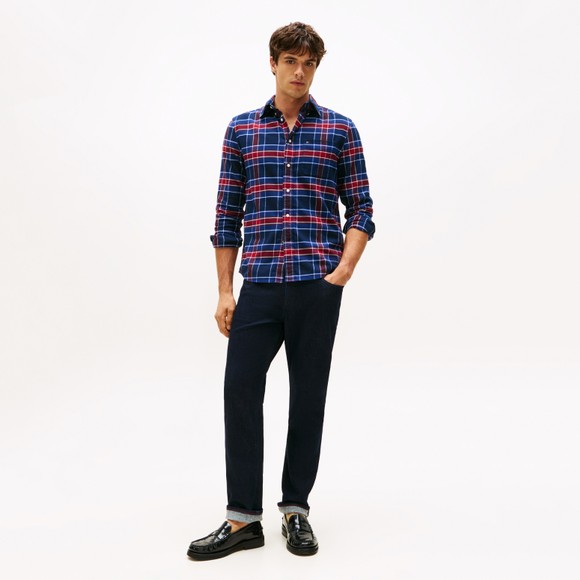 Tommy Hilfiger Mens Blue Hero Flannel Tartan Check Shirt main image