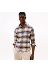 Tommy Hilfiger Mens Beige Hero Flannel Tartan Check Shirt
