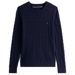 Classic Cotton Cable Crewneck Jumper