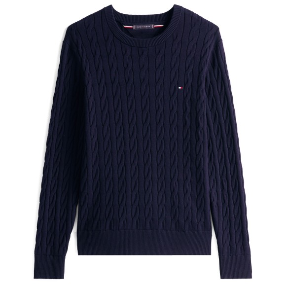 Classic Cotton Cable Crewneck Jumper