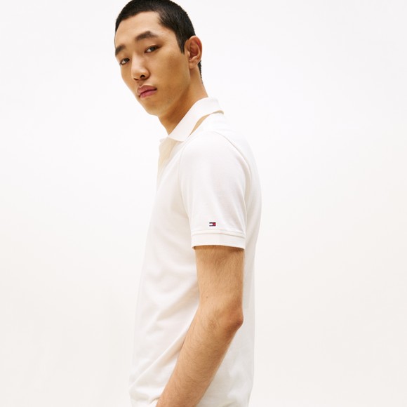 Tommy Hilfiger Mens Off-White Hidden Placket Polo Shirt main image