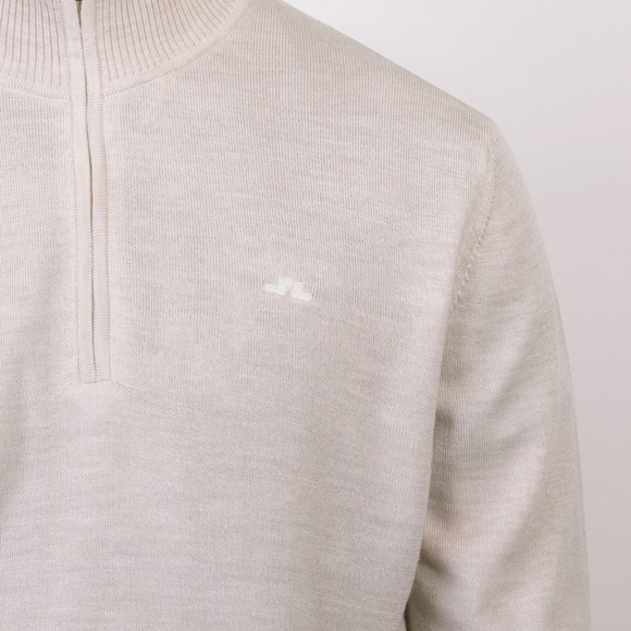 J.Lindeberg Mens Off-White Kiyan Merino Quarter Zip Jumper main image