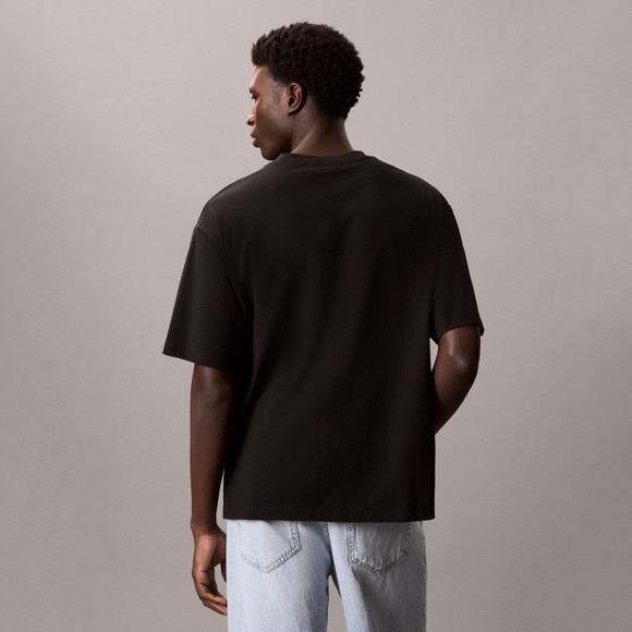 Calvin Klein Jeans Mens Black Micro Monologo T-Shirt main image