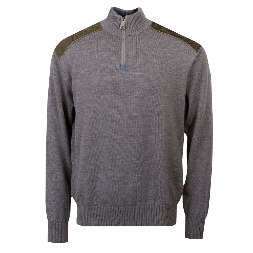 Shark Tag Velvet Touch Wool Half Zip Sweater