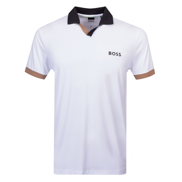 BOSS Mens White Athleisure Palle TOC Polo Shirt main image