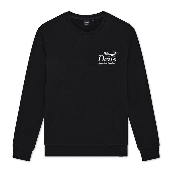 Deus Ex Machina Mens Black Cuckoo Crew Sweatshirt main image