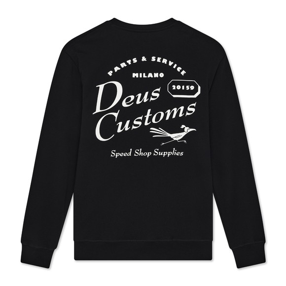 Deus Ex Machina Mens Black Cuckoo Crew Sweatshirt main image