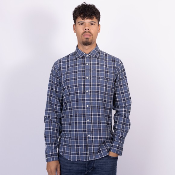 Hartford Mens Blue Woven AW25 Paul Shirt main image