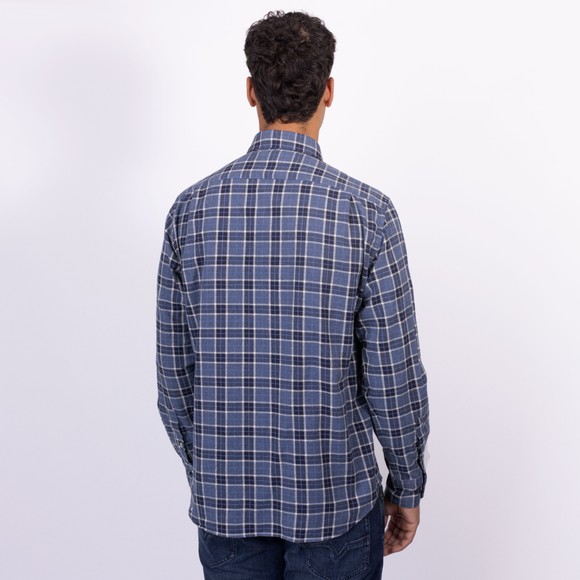 Hartford Mens Blue Woven AW25 Paul Shirt main image