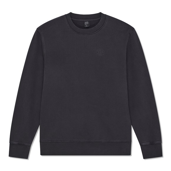 Deus Ex Machina Mens Black Shield Garment Dyed crew Sweatshirt main image