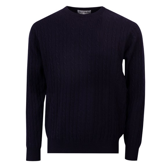 Pittari Mens Blue Mini Cable Jumper main image