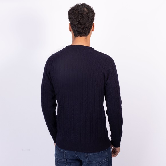 Pittari Mens Blue Mini Cable Jumper main image