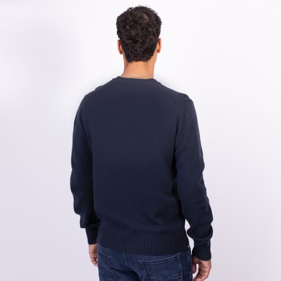 Hartford Mens Blue Shetland AW25 Crew Knit main image