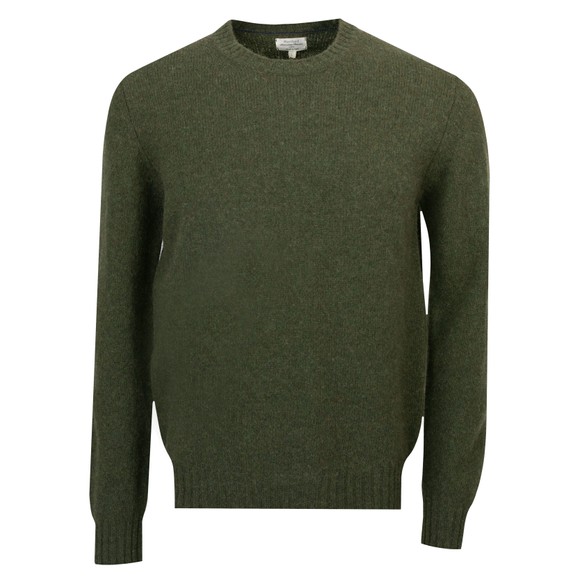 Hartford Mens Green Shetland AW25 Crew Knit main image