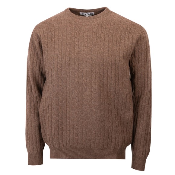 Pittari Mens Brown Mini Cable Jumper main image