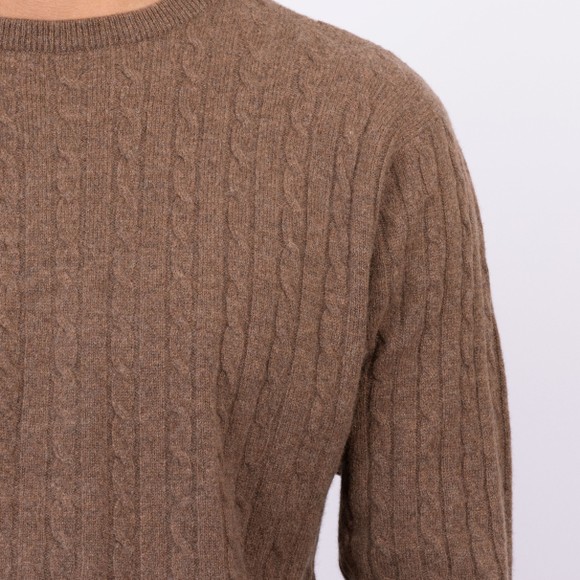 Pittari Mens Brown Mini Cable Jumper main image