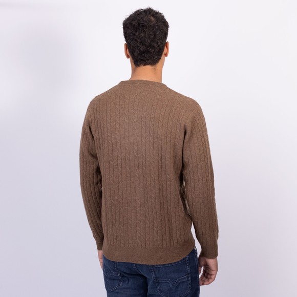 Pittari Mens Brown Mini Cable Jumper main image