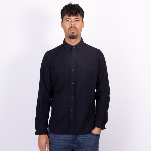 Hartford Mens Blue Woven AW25 Percey Shirt main image