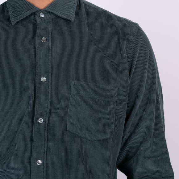 Hartford Mens Grey Paul Pat Cord Shirt main image
