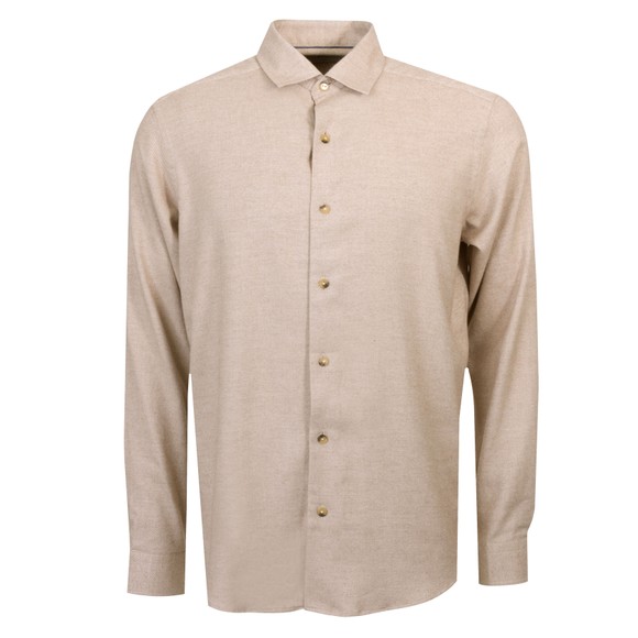 Eton Mens Off-White Solid Flannel Shirt main image
