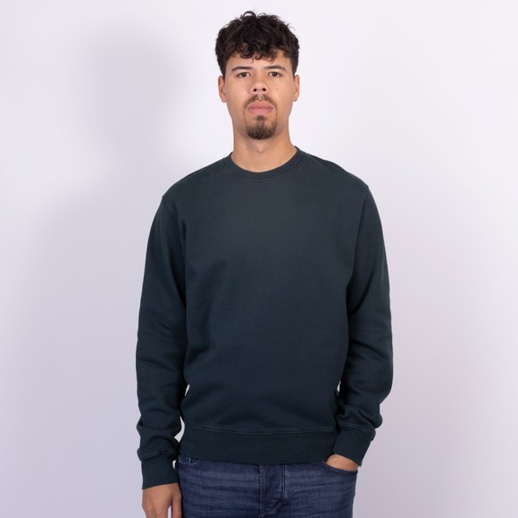 Colorful Standard Mens Blue Organic Crew Sweatshirt