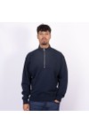Colorful Standard Mens Blue Quarter Zip Sweatshirt