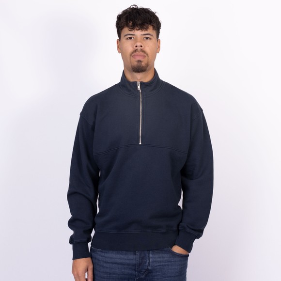 Colorful Standard Mens Blue Quarter Zip Sweatshirt main image