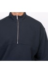 Colorful Standard Mens Blue Quarter Zip Sweatshirt