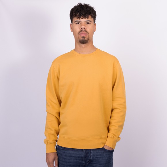Colorful Standard Mens Yellow Organic Crew Sweatshirt