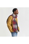 Gant Mens Red Checked Wool Scarf