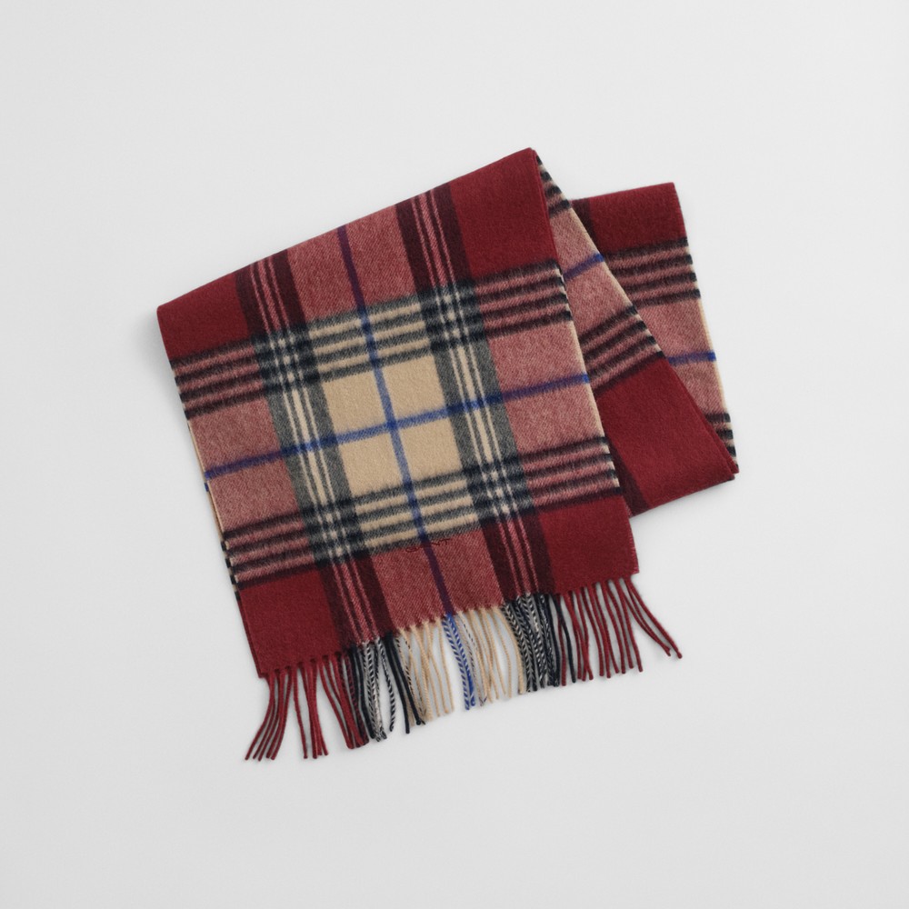 Checked Wool Scarf